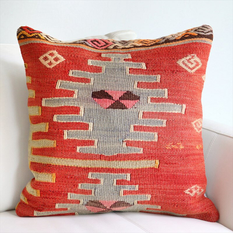 y15%OFFN[|ΏەizI[hL NbVJo[ 50cmTCY Old Kilim Cushion WOUÔЂ`