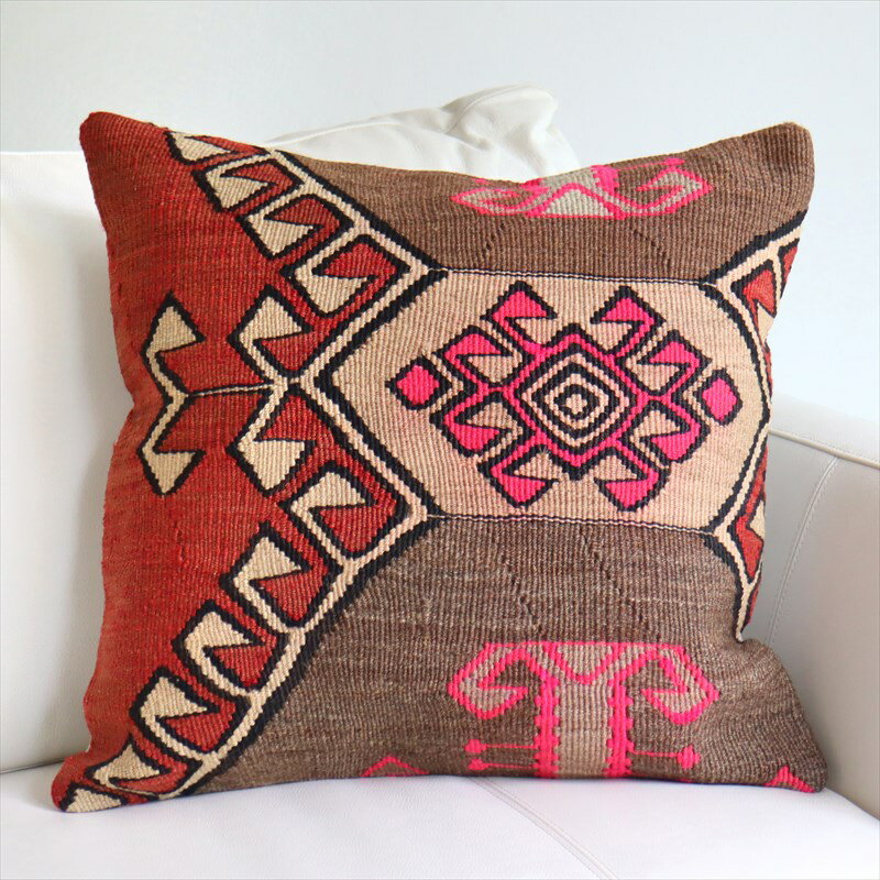 y15%OFFN[|ΏەizI[hL NbVJo[ 50cmTCY Old Kilim Cushion sÑR`{kY