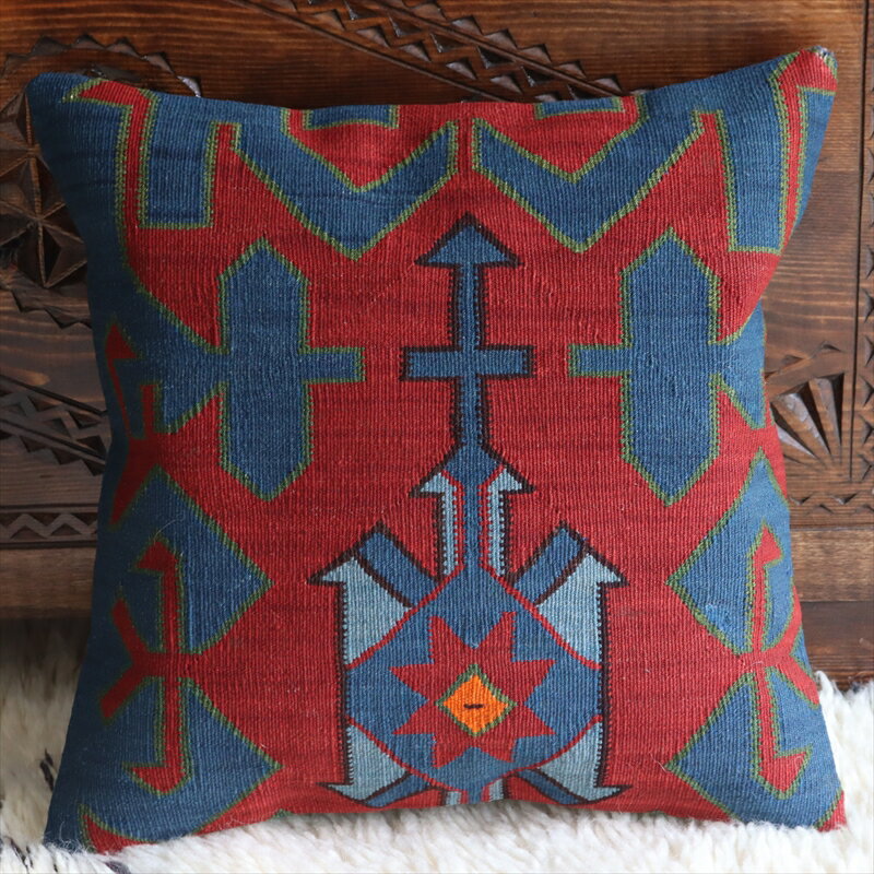 y15%OFFN[|ΏەizI[hL NbVJo[ 40cmTCY Old Kilim Cushion R[JTX A@[