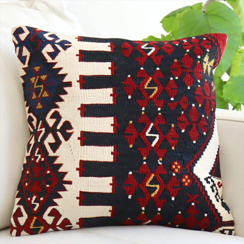��15%OFF�����ݥ��о��ʡۥ�����ɥ���� ���å���󥫥С�40cm������ Old Kilim Cushion �ޥ�ƥ� �������ߤ�­��