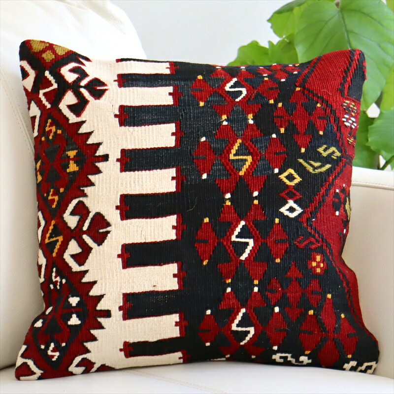 y15%OFFN[|ΏەizI[hL NbVJo[40cmTCY Old Kilim Cushion }e IIJ~̑