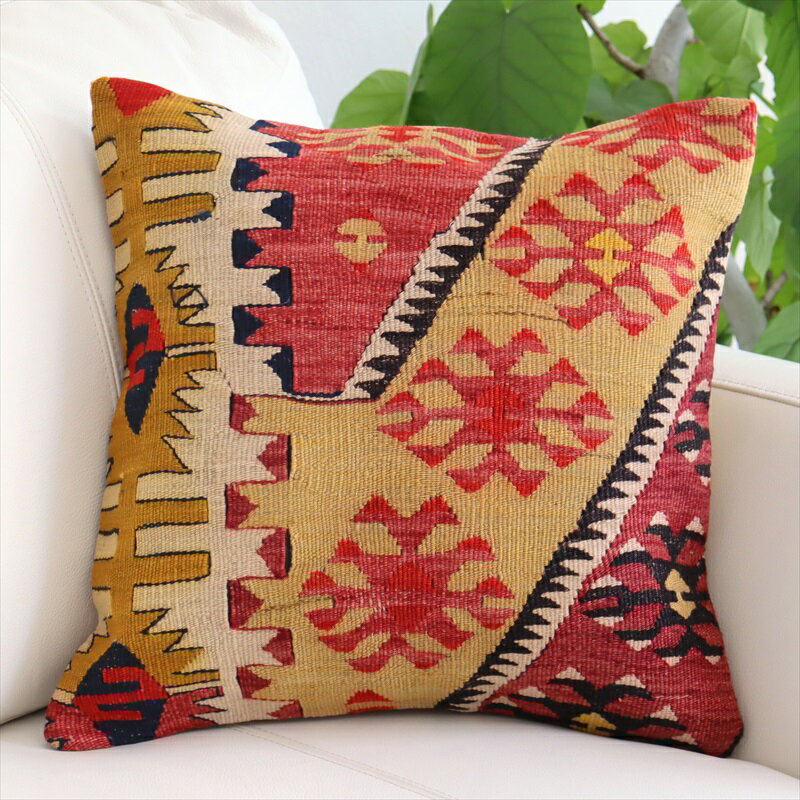 y15%OFFN[|ΏەizOld Kiilim Cushion I[hL NbVJo[ 40cm Be[W LA_i `tJibg