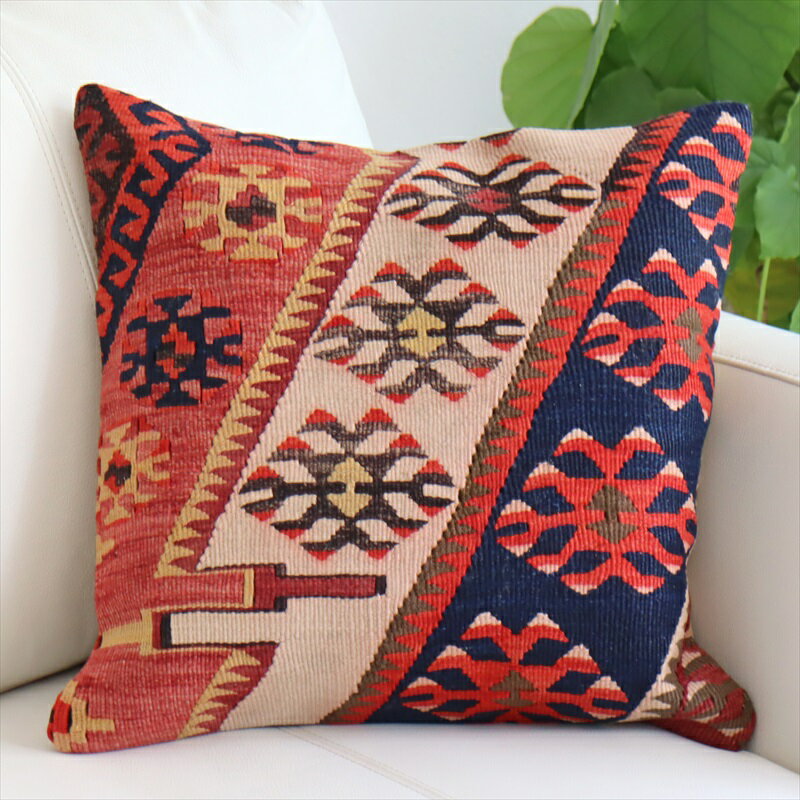 y15%OFFN[|ΏەizOld Kiilim Cushion I[hL NbVJo[ 40cm Be[W LA_i `tJibg