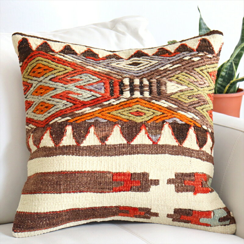 y15%OFFN[|ΏەizNbVJo[ 45cmTCY L E[ D Turkish Kilim Cushion}e WW