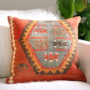 【15%OFFクーポン対象品】クッションカバー 45cmサイズ オールドキリム　Old Kilim Cushion シワス レッド