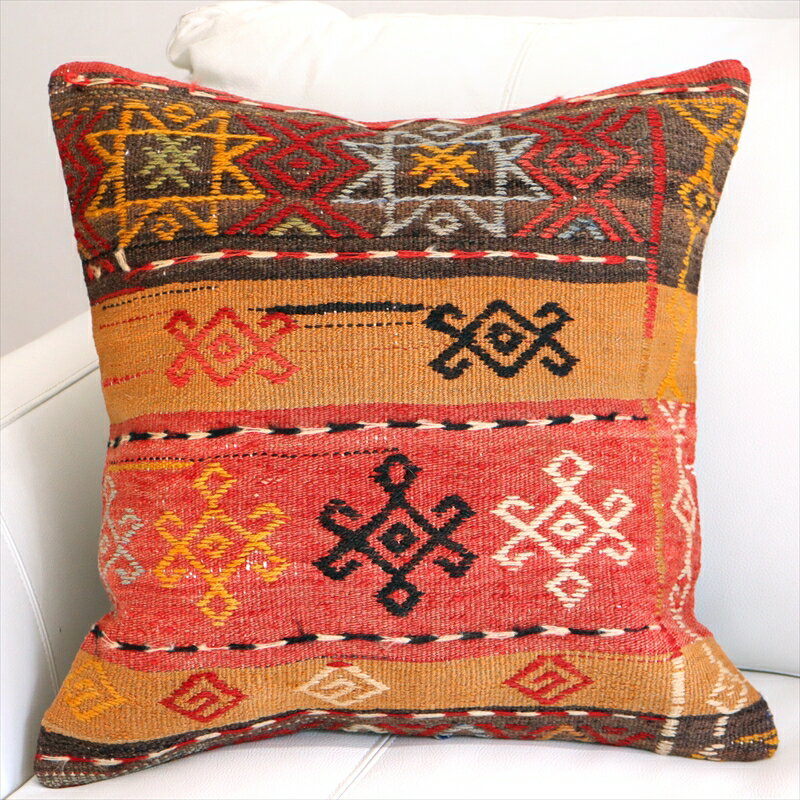 y15%OFFN[|ΏەizNbVJo[ 45~45cm L E[ Turkish Kilim Cushion [g bh WW