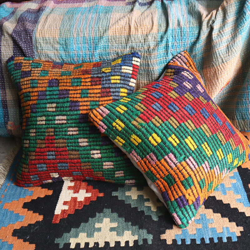 オールドキリムクッションカバー 40×40cm...の紹介画像2