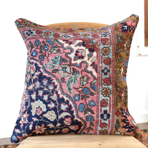 【15%OFFクーポン対象品】パイル織り絨毯 クッションカバー49×49cm ヴィンテージ タブリーズ 【15%OFFクーポン対象品】パイル織り絨毯 クッションカバー49×49cm ヴィンテージ タブリーズ