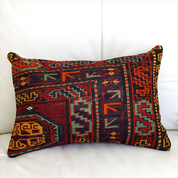 【15%OFFクーポン対象】オールドキリム（スマック織り）クッションカバー54×36cmコーカサス