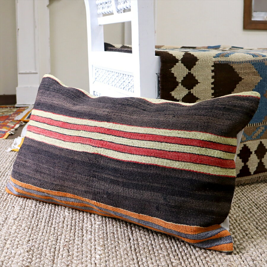 ��15%OFF�����ݥ��о��ʡۥ�����ɥ���९�å���󥫥С���Ĺ����70��42cm Turkish Old Kilim Cushion/������(Adana)