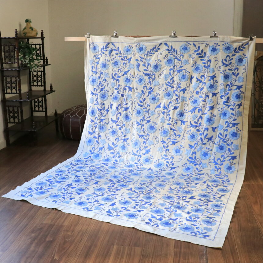 スザンニ刺繍布 ウズベキスタン205×147c...の紹介画像2