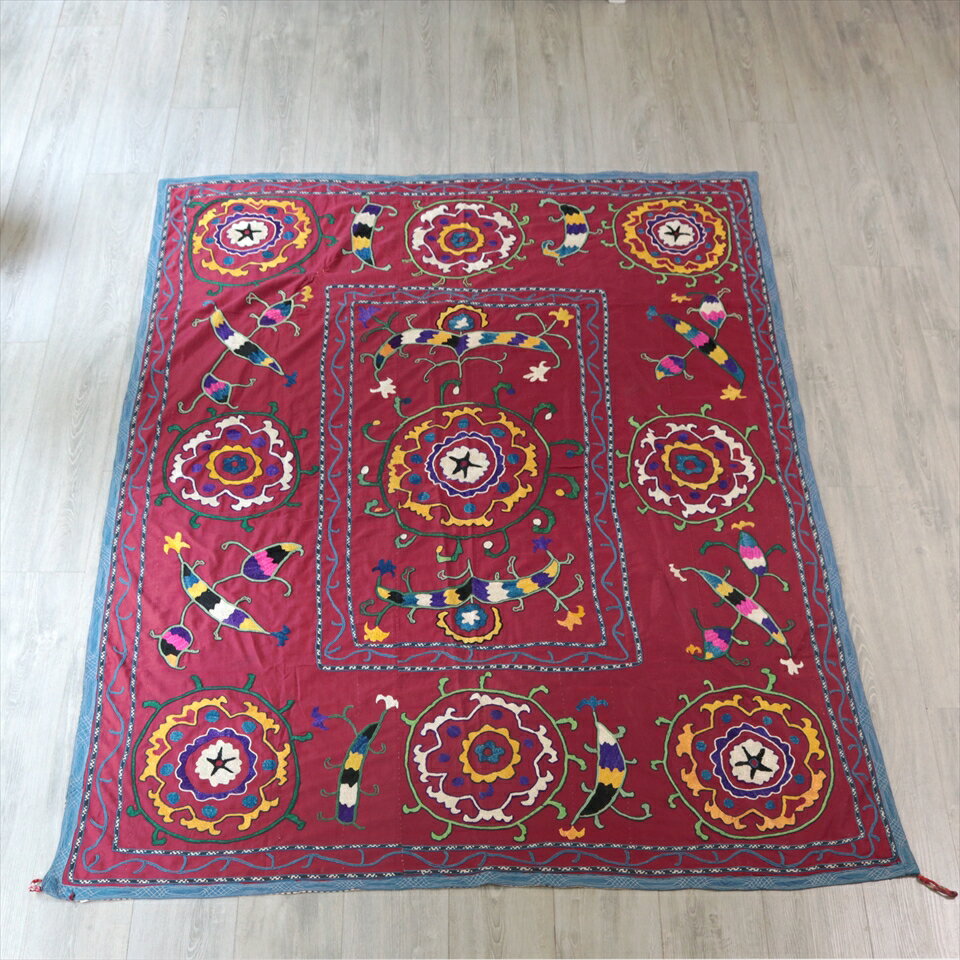 ��15%OFF�����ݥ��о��ʡۥ����٥������󡦥�����ɥ�����ˡ�Uzabekstan Suzaniǻ���������ԥ󥯤���Ȳ����β�