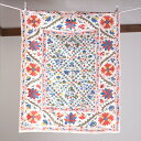 Suzani, Uzbekistan Suzani, Embroidary　ウズベキスタン・スザンニ刺繍布115×94cmアンティークデザイン　咲き誇る花・トレリス