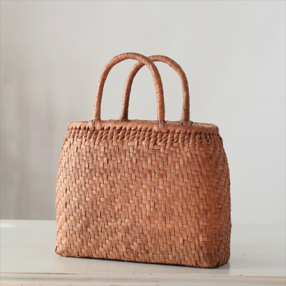 Tote Bag Type - やまぶどう　かごバッグ　【現品一点もの】削り仕上げ横幅:28.5cm 本体高さ:24.5cm