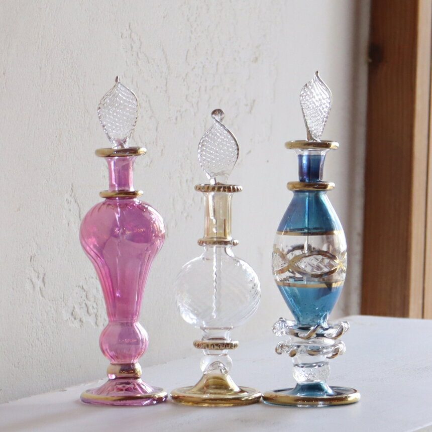 新品未使用 クレオパトラの秘密 オードトワレスプレー エジプト 香水 エジプト香水瓶 5本セット ガラスボトル オプティック