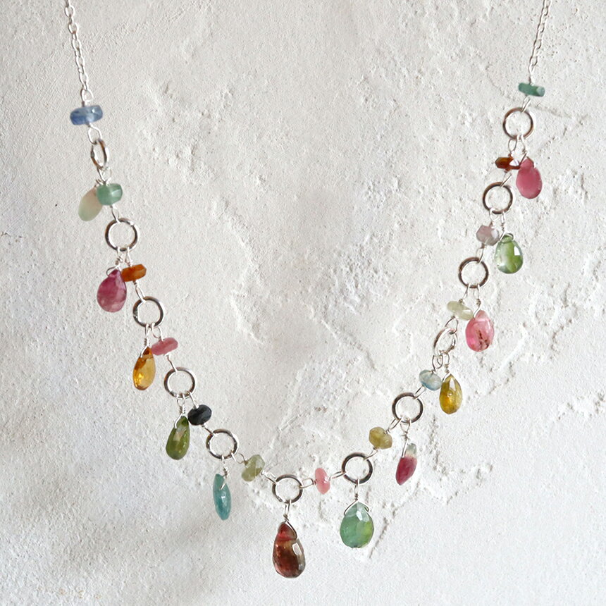 g} lbNX@}`J[Jaipur WCv[WG[ Tourmaline & Silver Necklace