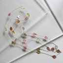 トルマリン シルバー ロングネックレス90cm Tourmaline silver necklace Jaipur jewelry(4)