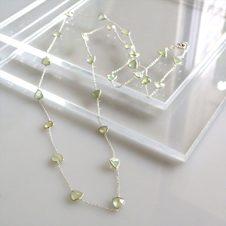 プレナイトロングネックレス小粒Ja...