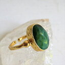 【15%OFFクーポン対象品】アルサメイア リング ゴールドプレーテッド/トルコジュエリー オーバル・エメラルド Ring