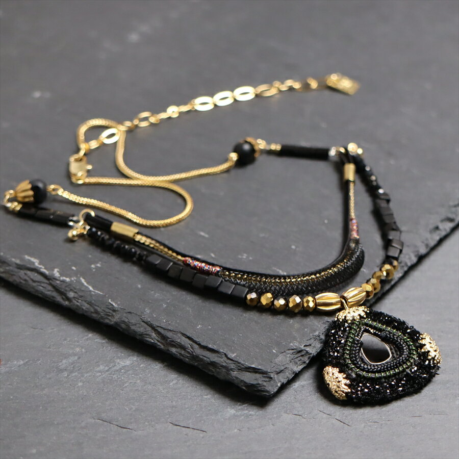 Rakuten - 【10%OFFクーポン対象】アヤラ・バー　ネックレス ヒップコレクション Gilded Black　ゴールド＆ブラック