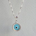 iU{WE KXVo[@lbNXNazar Boncuk, Evel Eye glass&silver necklace, made in Turkey