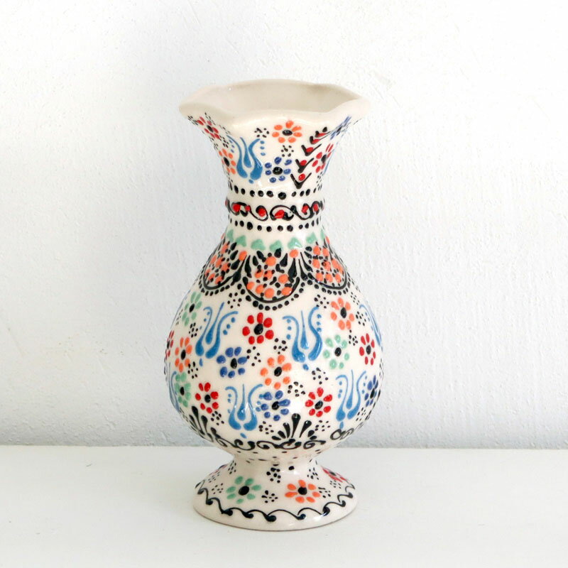 トルコ陶器 花瓶 チューリップ型 Sサイズ
