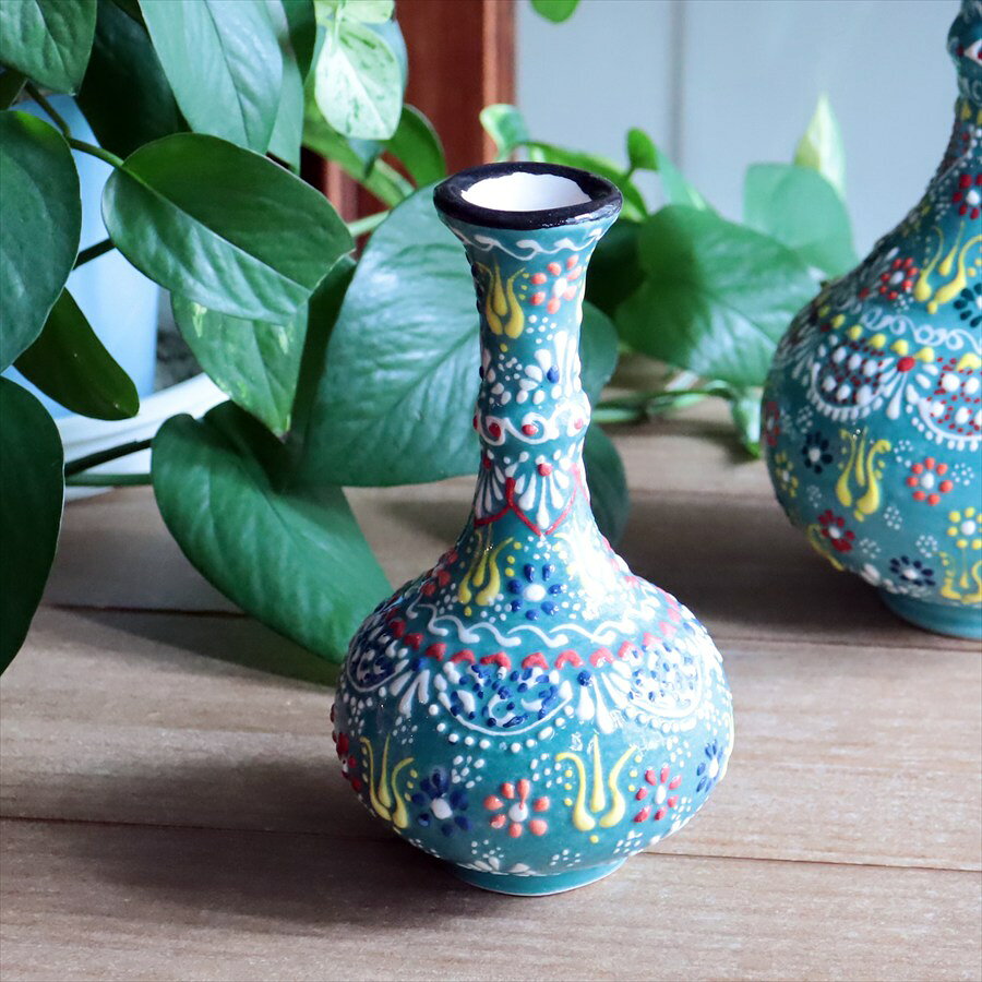楽天市場】ターコイズ ブルー（花瓶｜インテリア小物・置物