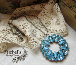 【10%OFFクーポン対象品】Michel's Vintage Beads Neckrace ヴィンテージビーズ・ペアラインペンダント