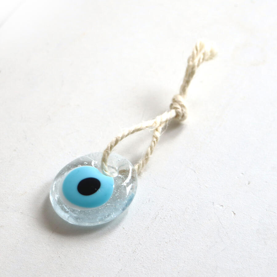 ナザルボンジュウ3cm クリア 透明のナザル ナザールボンジュウ 青い目玉のお守りNazar Boncugu【トルコお土産】