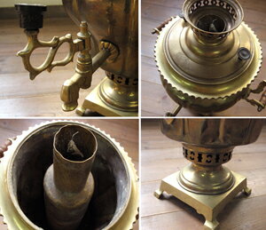 【15%OFFクーポン対象】木炭で湯を沸かすクラシカルな茶器ロシアン・サマワール【送料無料】【kdsm_送料無料】