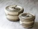 V[OX oXPbg ӂt ی^ 42cm mg[ [2_Zbg/seagrass basket round 2set