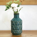 フラワーベースセラミック 直径13×高さ24cm 陶器花瓶 レトロ Flower Vase Ceramic 2
