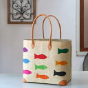 マダガスカル ラフィアのバッグ Lサイズフレンチ マルシェ バッグ/French Marche Bag/プワソン(4)