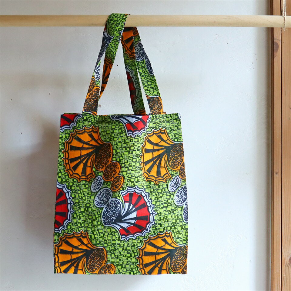 キテンゲ/パーニュ エコバッグ M　アフリカンプリントAfrican Wax print, Kitenge, Tanzania