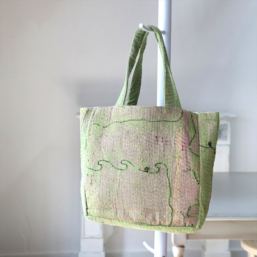 Tote Bag Type - ヴィンテージカンタ　トートバッグ　現品マチ付き　一点もの　カンタ刺繍　A4サイズが入る