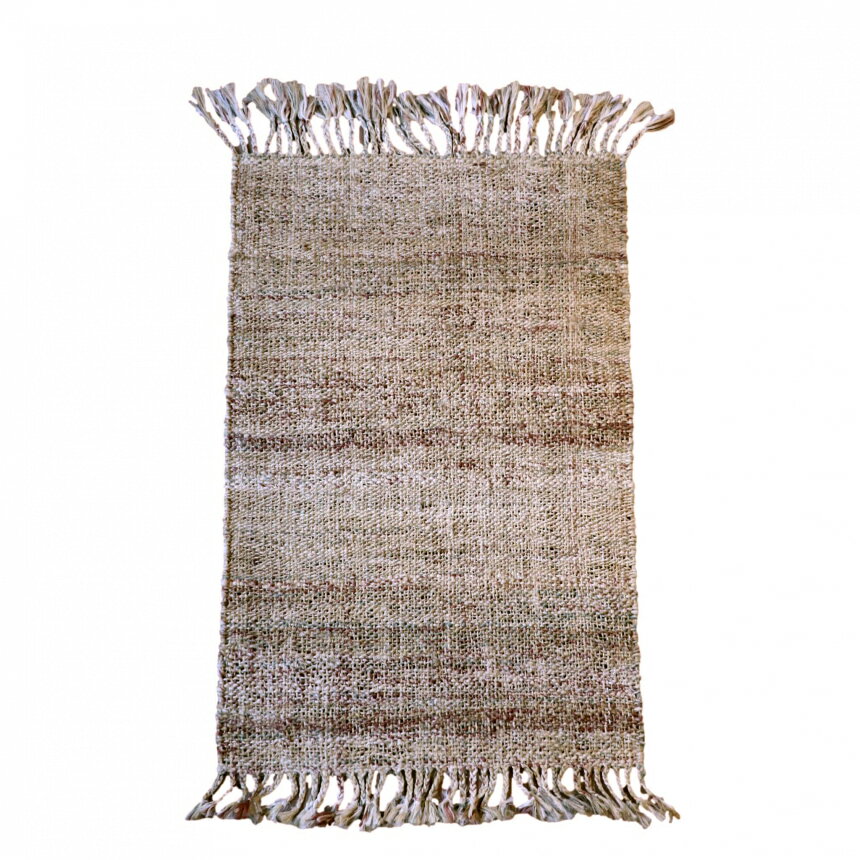 Rakuten - 【15%OFFクーポン対象】ジュートラグ 手織り　天然繊維　麻　 120×80cm ナチュラルベージュ