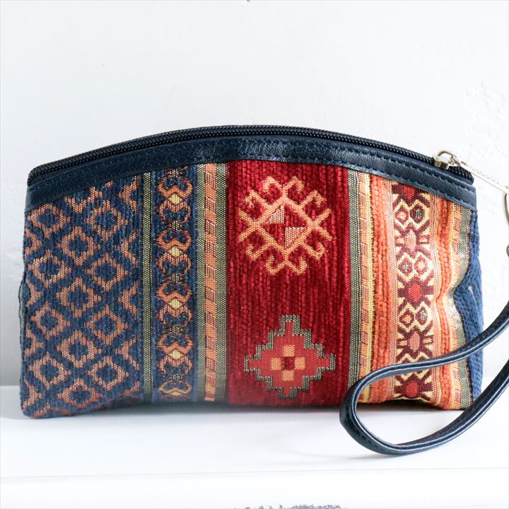 トルコデザイン コスメポーチ ストラップ付 ア...の紹介画像2