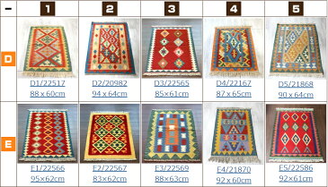 Kilim キリム ウール100%手織り・カシュカイ族のキリム玄関マットサイズ送料無料&滑り止め付