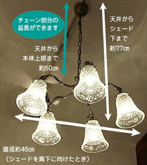 ����ƥ�����Ĵ ���饹�������� �����ǥꥢ �������� 5�� ����ƥ������֥��󥺿�60Wx5��/E17��LED�ŵ��б�
