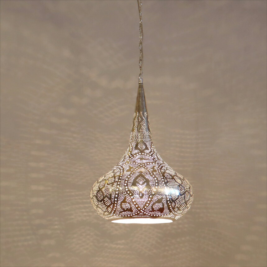 【10%OFFクーポン対象】モロッコランプ メタルシェード ペンダントランプパゴダ形/Pagoda ロータス Moroccan Metal shade Lamps