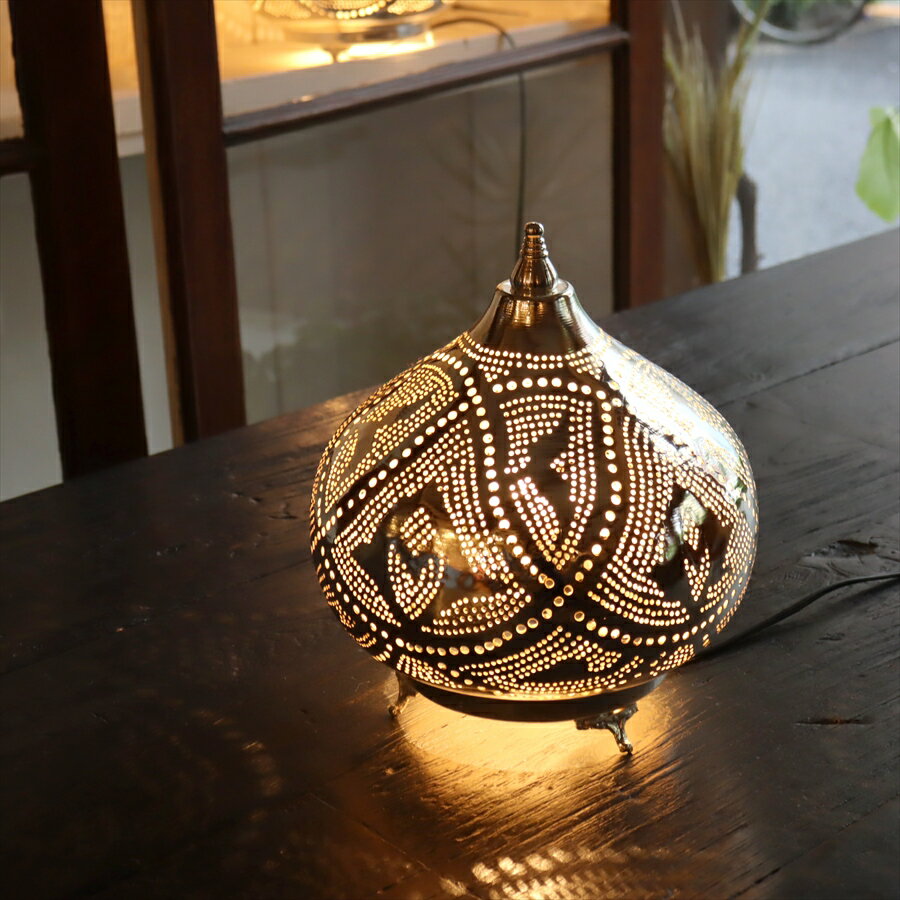 【10%OFFクーポン対象】モロッコランプ テーブルランプ Moroccan Lamps ソアン　ロータス柄　エジプト製