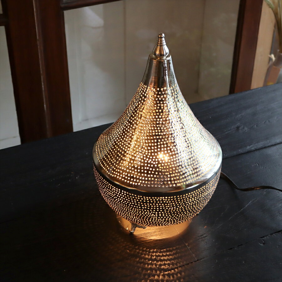 【10%OFFクーポン対象】モロッコランプ テーブルランプ Moroccan Lamps タジン形 ドット エジプト製 [2]