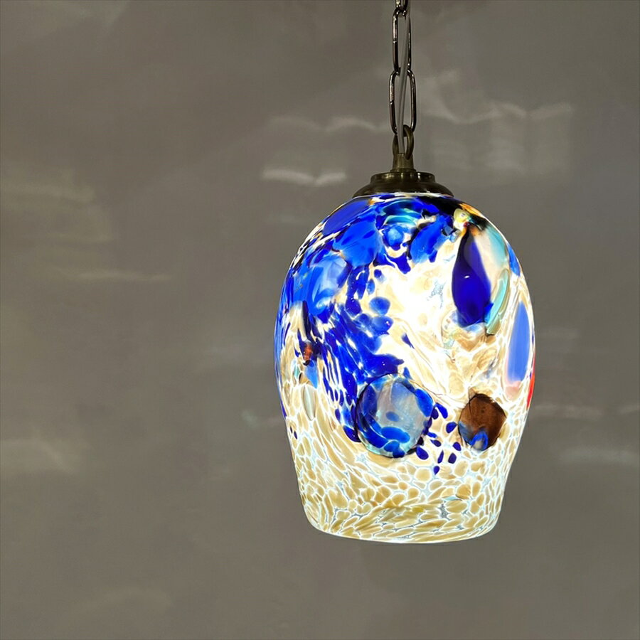 ベネチアン ガラスシェード Venetian Glass Shade Monet Blue モネ　ブルー