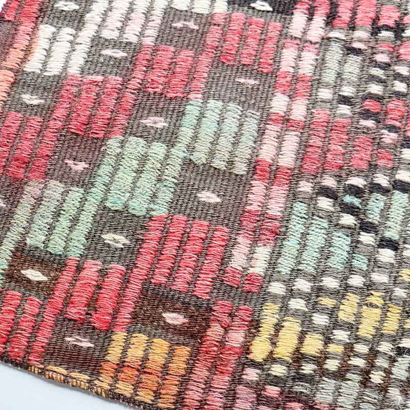オールドキリムのフラッグメント 43×43cm 色うつりあり OUTLET・難あり