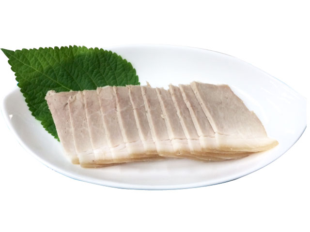 蒸し豚スライス(90g)国産豚モモ肉を使用し、独自の方法で蒸しあげました。お塩やチョジャンをつけて食べても良し、美味しいヘルシーな蒸し豚です【キムチ 韓国料理 お漬物 本場 本格 キムチ鍋 キムチチゲ ケジャン 激辛 冷麺 チャンジャ 辛い 訳あり 食品】【冷蔵】