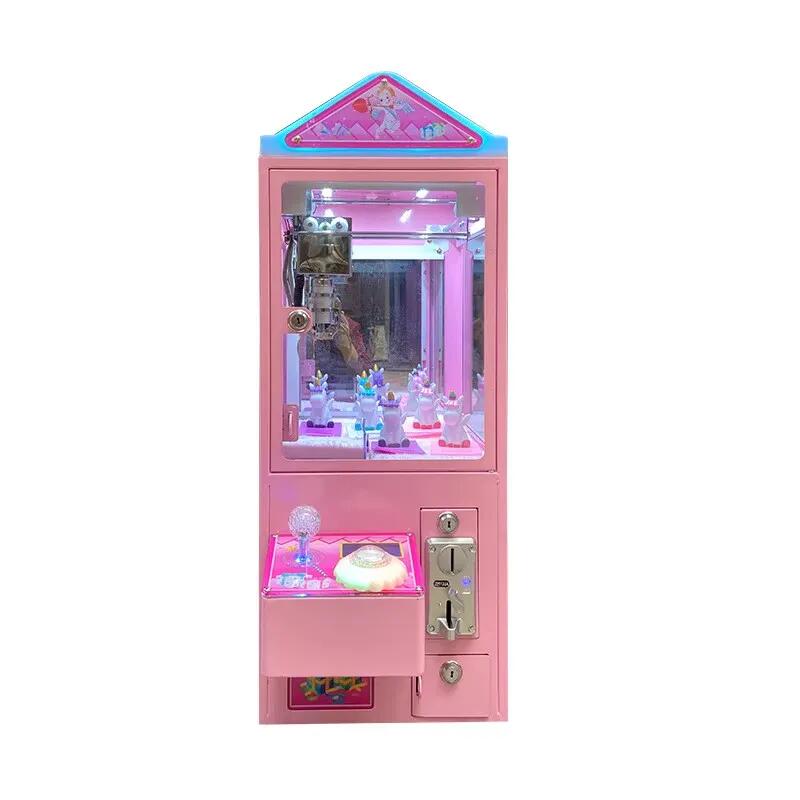 乐天商城 - 小型クレーンゲーム機 3本爪 カプセルトイマシーンガチャゲッツ UFOキャッチャー 筐体 キッズ パーティ 子ども ゲーム ピンク