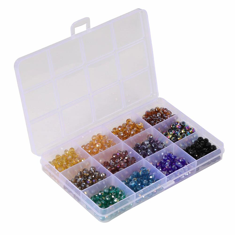 乐天商城 - 手芸 6mm 12色 ハンドメイドビーズ キット ガラスビーズ 　600個ガラスビーズDIY　ブレスレット　ネックレス　セット