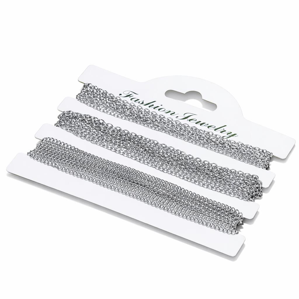 乐天商城 - 小豆チェーン3種類セットシルバー ステンレスチェーン アクセサリーチェーン DIY ハンドメイド ネックレス ブレスレット パーツ 手作り　2m＊3