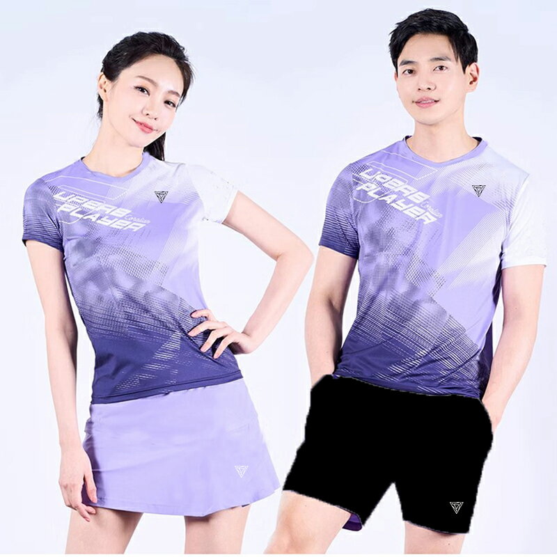 速干テニスジャージーレディーススーツ大人スポーツ速干半袖バドミントンジャージーメンズスポーツウェア