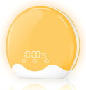 目覚まし時計 光 めざまし20段階調整可能音量 YABAE Wake Up Light ウェイクアップ ライト 7種類の自然音 置き時計 光目覚まし スリープタイマー スヌーズ ラジオ ナイトライト イルミネーション 光目覚まし時計 FZ05 ホワイト